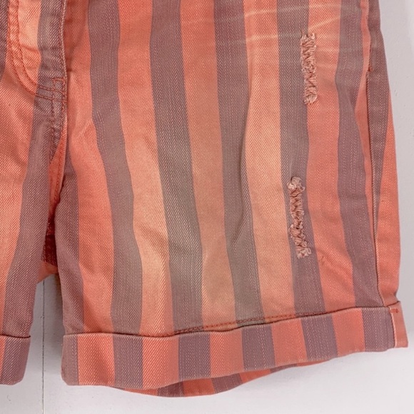 Scotch & Soda Conductor Stripe Distressed Denim Shorts Size 27 - Picture 5 of 10